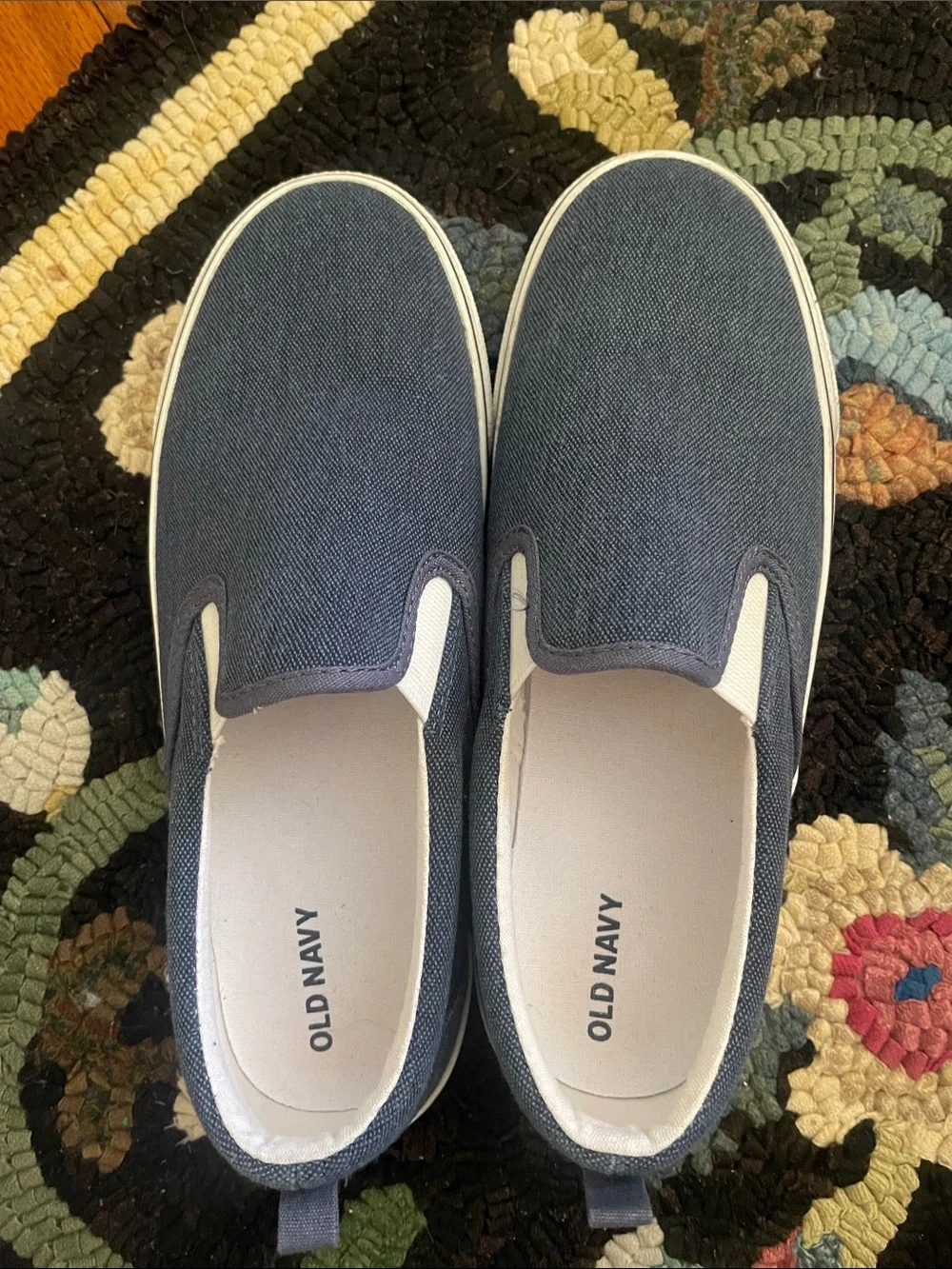 Old Navy Denim-Style Navy Slip-On Sneakers